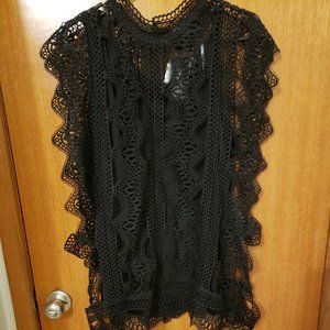 Brand New with Tags Black Crochet Top - City Chic